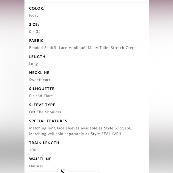 Sophia Tolli Australia Caspian Ivory wedding gown size 6 - Picture 12 of 12